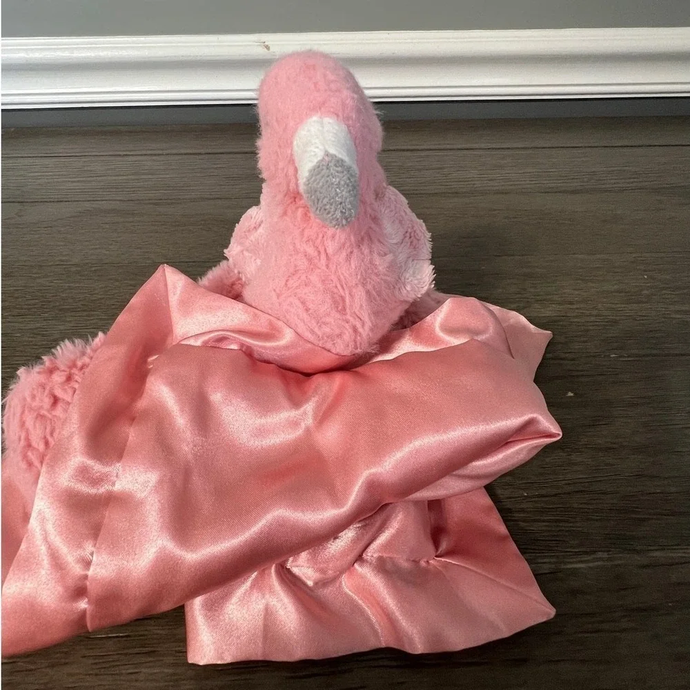Cloud Island Pink Flamingo Plush Security‎ Blanket Lovey Satin Trim Target